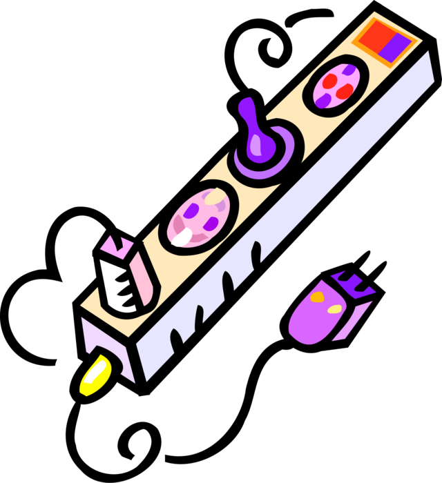 Power Bar With Electrical - Electricity Clipart (640x700), Png Download