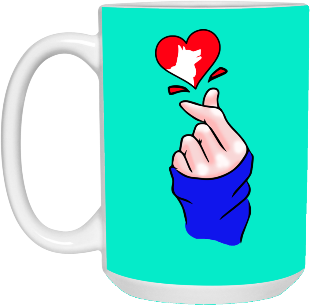 Heart Shape Husky Mugs - Mug Clipart (1024x1024), Png Download