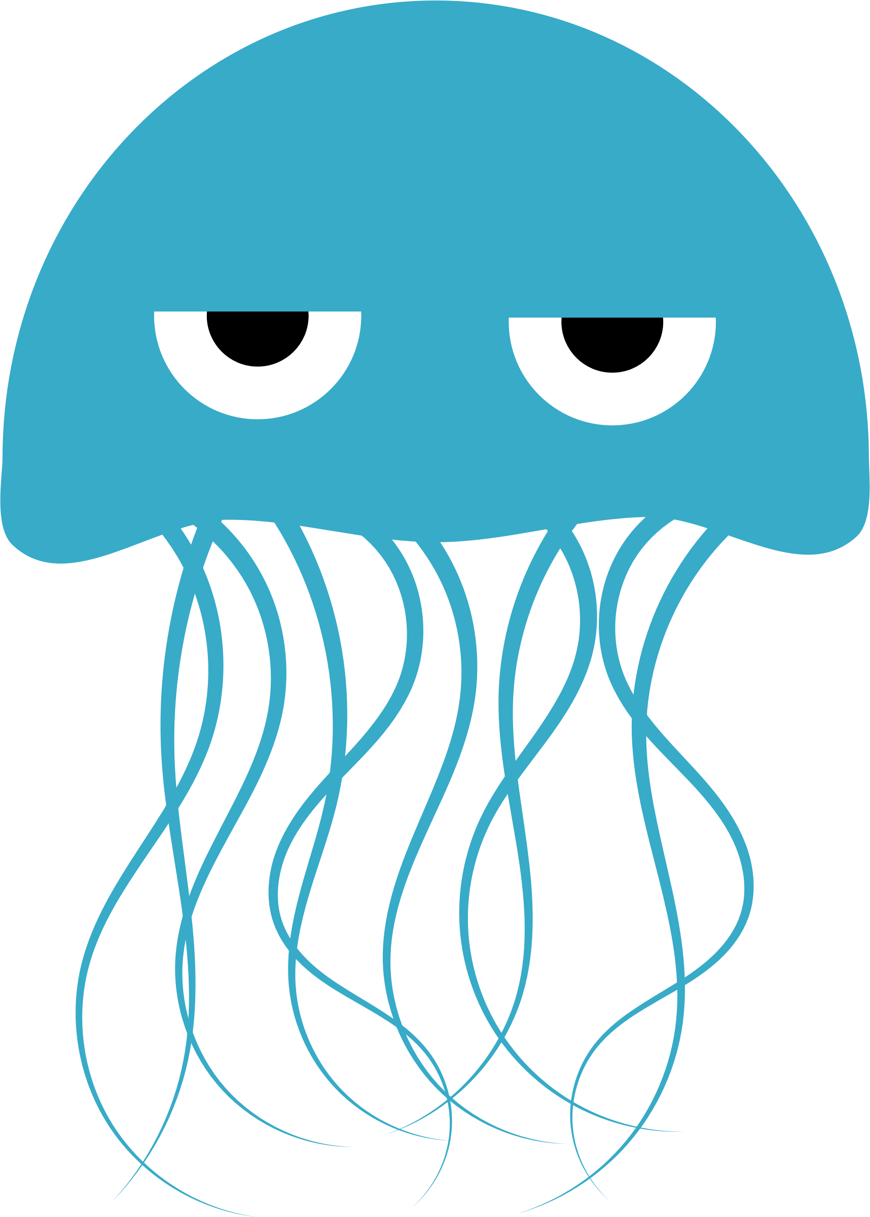 Clipart - Transparent Background Jellyfish Clipart - Png Download (1716x2399), Png Download