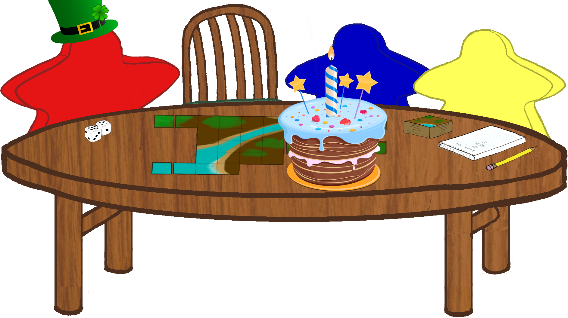 March Banner - Meeple Birthday Clipart (1891x1064), Png Download