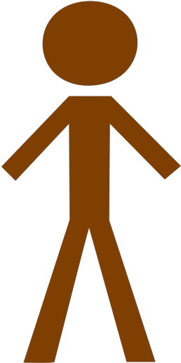 Black Man Red Face Png Icons - Stick Figure Png Transparent Clipart (600x600), Png Download