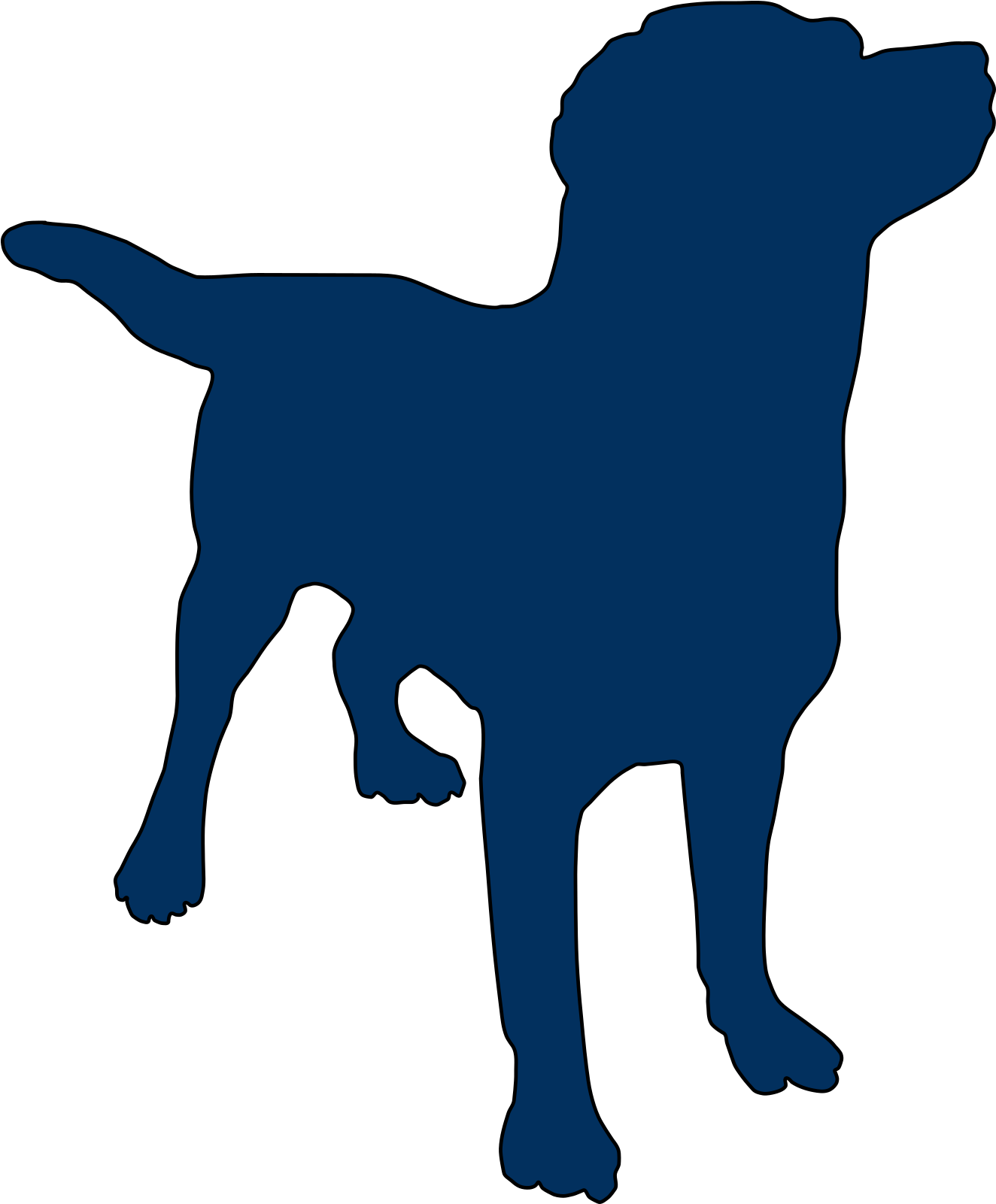 Dog Silhouette Copyright Free Clipart (1600x1600), Png Download