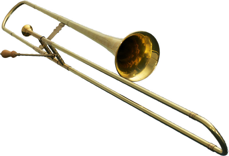 Types Of Trombone Sackbut Trumpet Mellophone - Baroque Trombone Clipart (800x545), Png Download