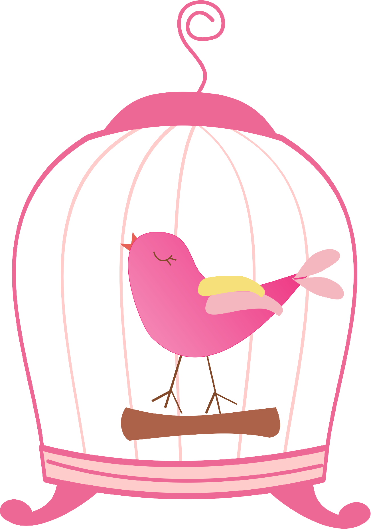 Bird Cage Clipart Png, Picture - Bird Cage Illustration Gif Transparent Png (1301x1855), Png Download