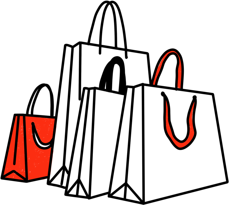 Shopping - Tote Bag Clipart (1000x1005), Png Download