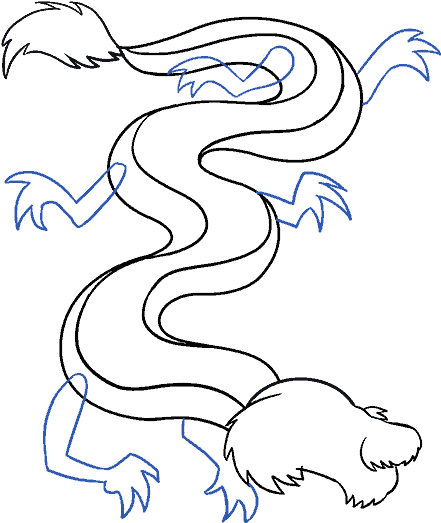 How To Draw A Chinese Dragon Easy Drawing Guides - Cute Chinese Dragon Drawing Clipart (678x600), Png Download