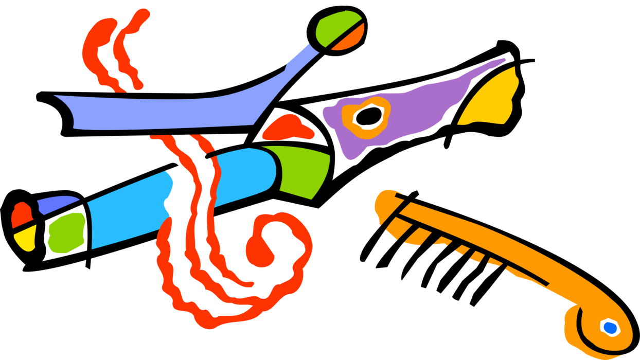 Vector Illustration Of Electric Hair Iron Or Curling Clipart (1244x700), Png Download