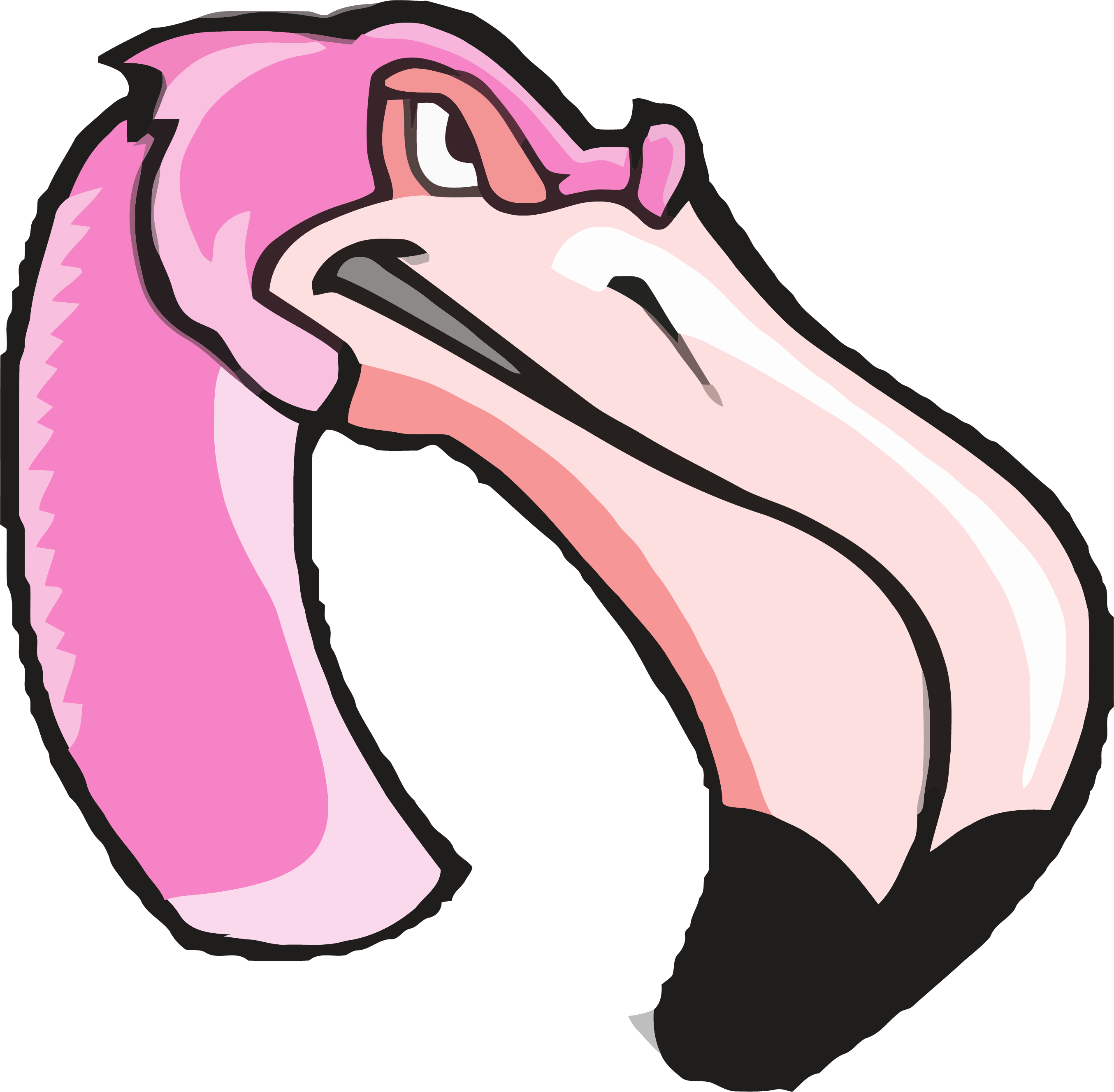 Flamingo Clip Art Clipart Free Clipart - Png Download (2708x2655), Png Download