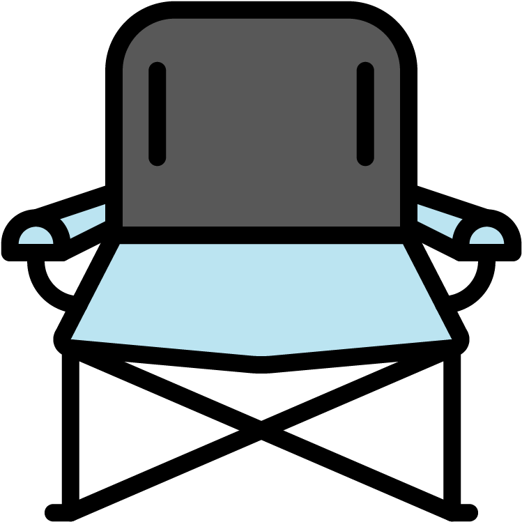 Chaise De Camping Drawing Clipart (900x900), Png Download