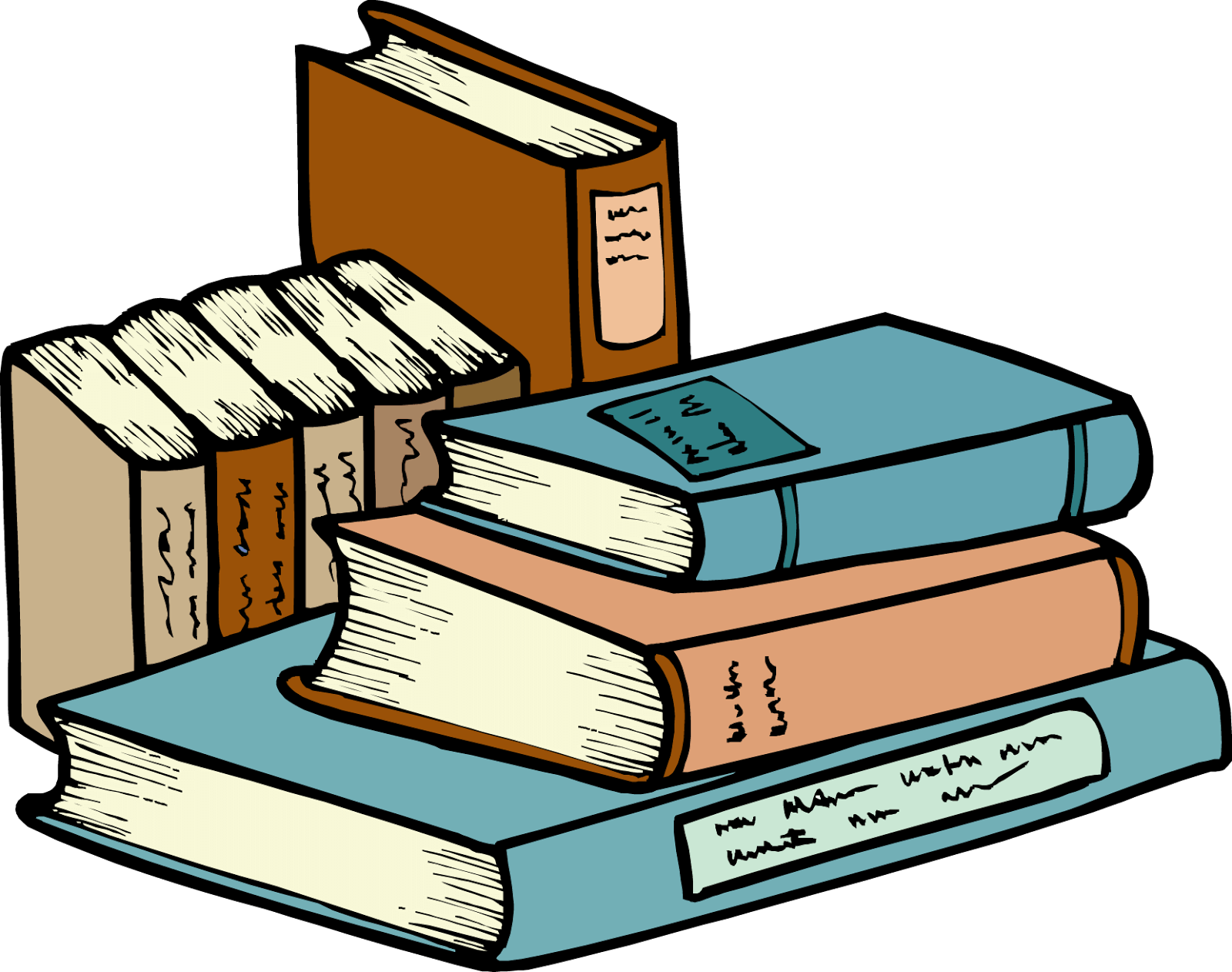 Picture Of Someone Reading A Book - Stack Of Books Clipart - Png Download (1600x1262), Png Download