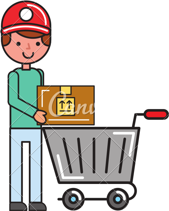 Shopping Customer Cartoon Clipart (800x800), Png Download