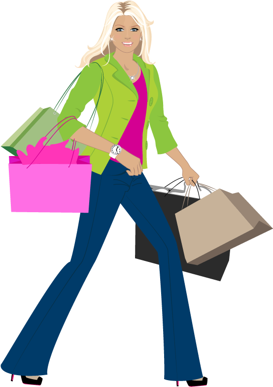 Grocery Clipart Grocery Basket - Someone Shopping - Png Download (600x839), Png Download