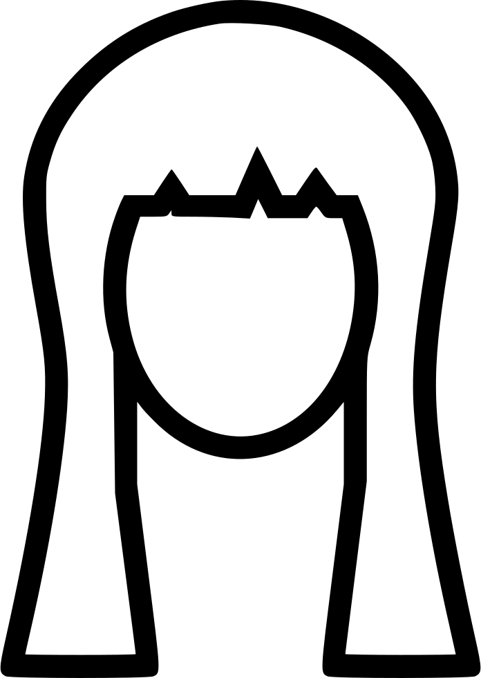 Face Girl Long Hair Hairstyle Beauty Treatment Svg - Hairstyle Clipart (696x980), Png Download