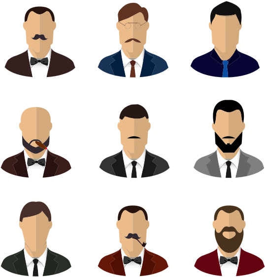 Various Office Men Faces - Clip Art - Png Download (600x600), Png Download