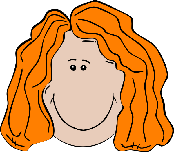Clipart Teacher Brown Hair - Light Brown Hair Girl Cartoon - Png Download (600x526), Png Download