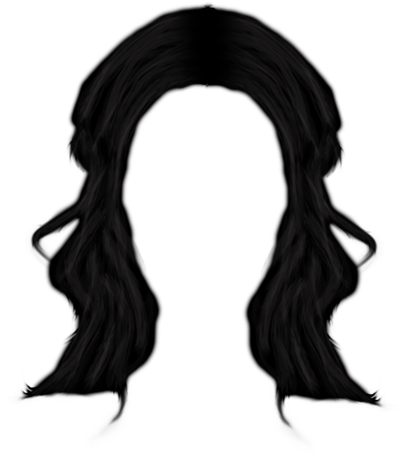 Women Hair Png Image Png Download - Transparent Background Black Hair Png Clipart (823x971), Png Download