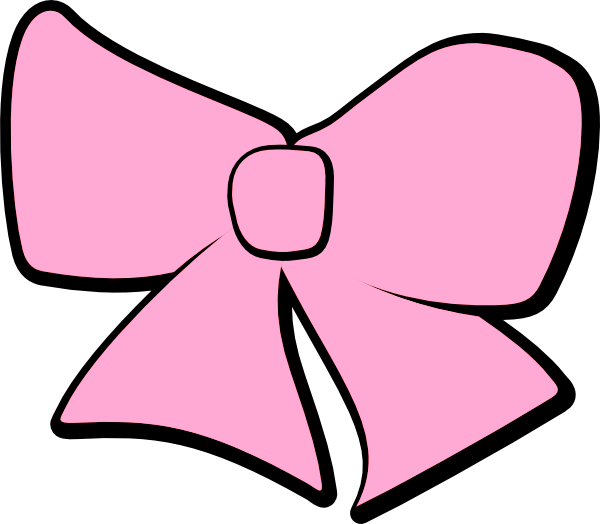 Bow Clipart Hair Bow - Pink Cartoon Hair Bow - Png Download (600x524), Png Download