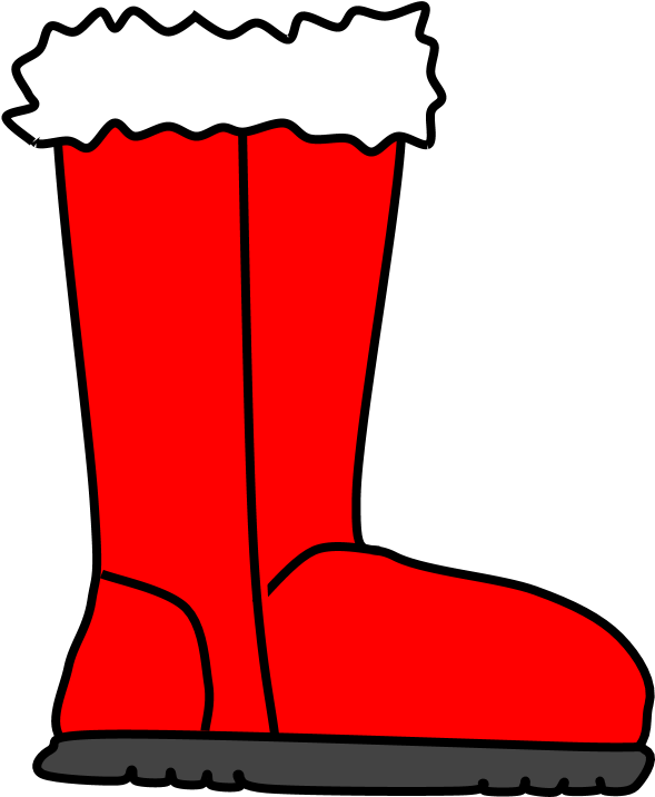 Boots, Fur, Snow, Rain, Red - Boot Clipart (816x1056), Png Download