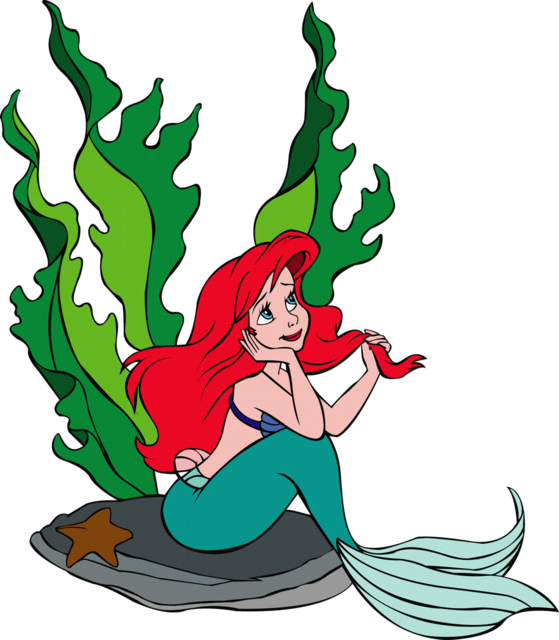 Little Mermaid Vector Png Clipart (559x640), Png Download