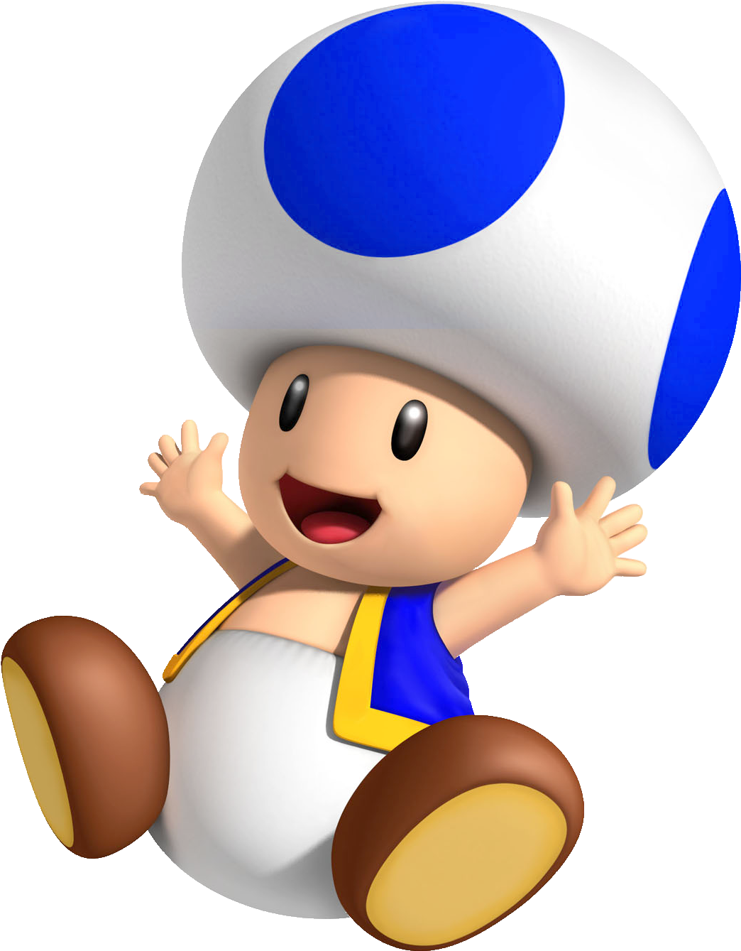 Super Mario Toad Blue Clipart (1069x1357), Png Download