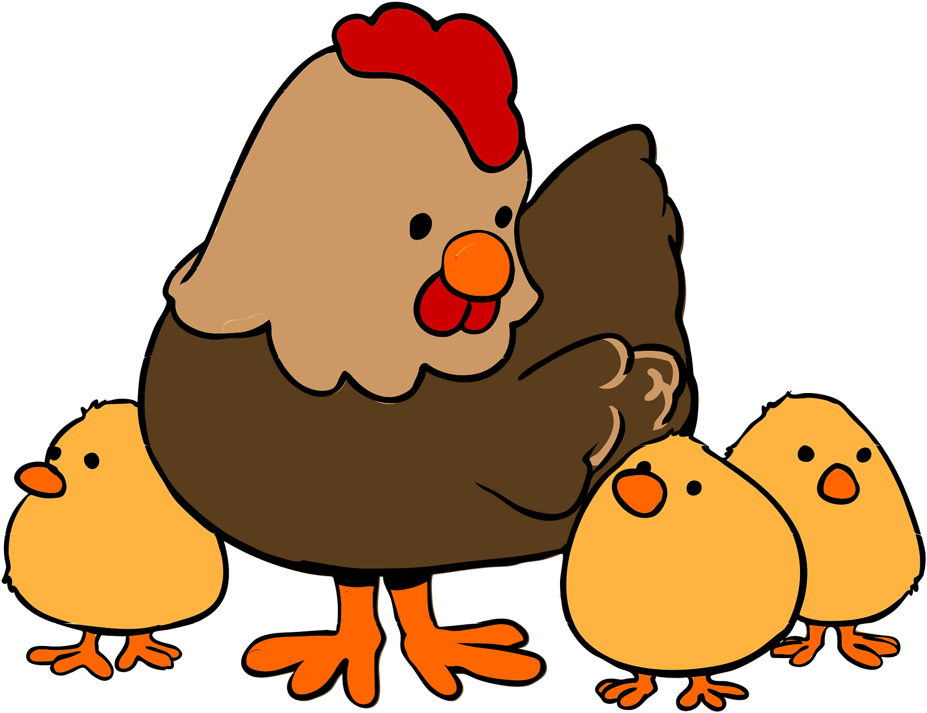 Cute Chicken Clip Art - Png Download (1920x1500), Png Download