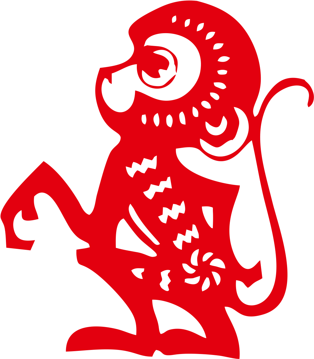 Feueraffe - Vektor-bild Clipart (1019x1150), Png Download