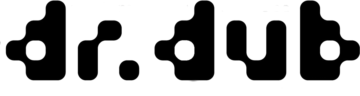 Drdub Vinyl Recording Vinyl Schallplatten Logoblack - Dr Dub Clipart (1220x364), Png Download