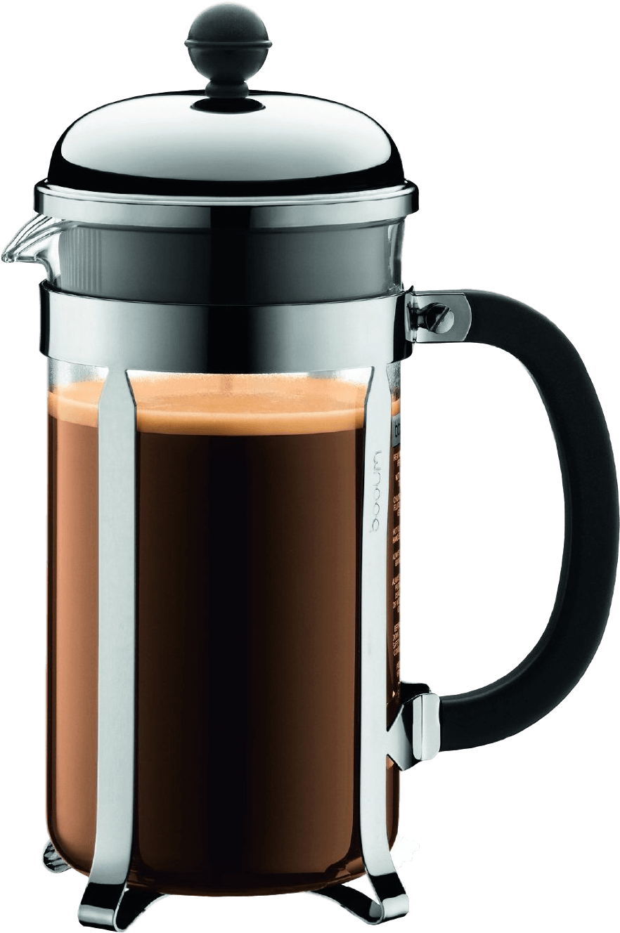 French Cafe Png - Plunger Coffee Clipart (1500x1500), Png Download