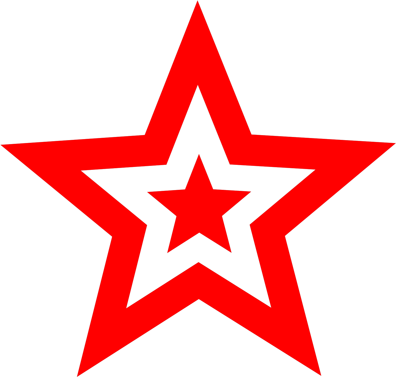 Light Brown Star Svg Clip Arts - Red And White Star - Png Download (1600x1523), Png Download