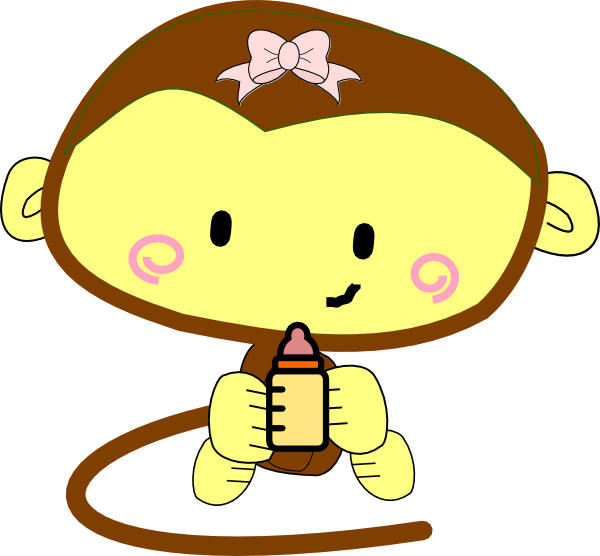Vector Minion Girl - Cute Monkey Clipart (600x556), Png Download