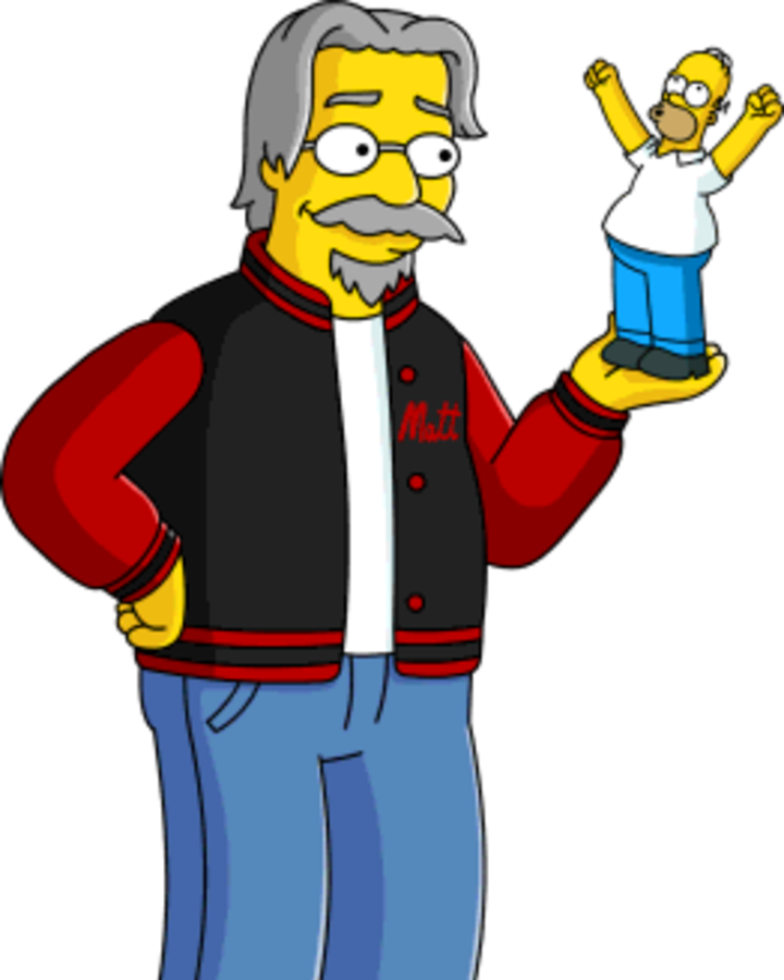 Matt Groening Phased Icon - Matt Groening As A Simpsons Character Clipart (720x900), Png Download