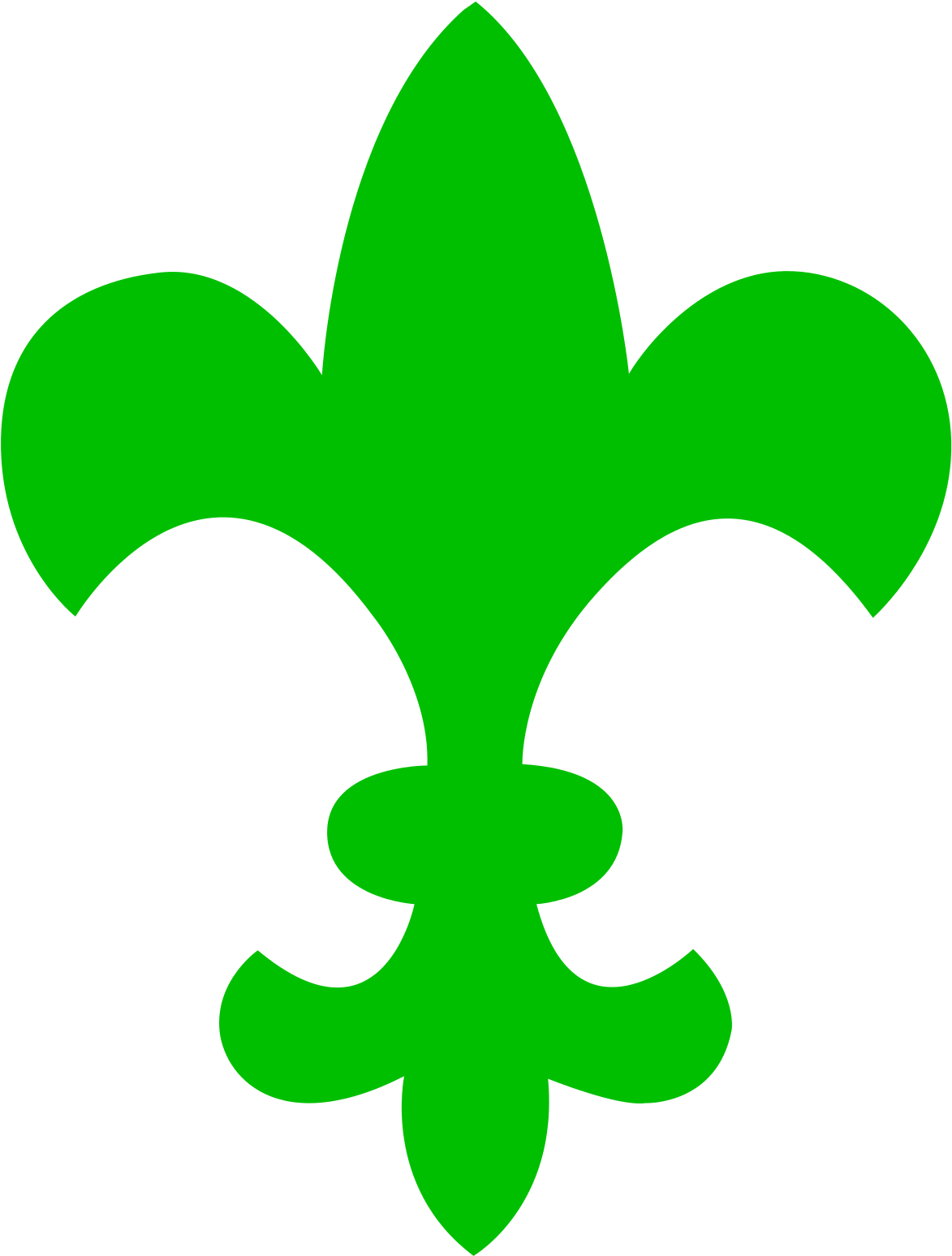 Fleur De Lis Green Clipart (1200x1587), Png Download