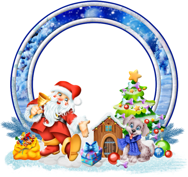 Tubes Cadres,png Noel - Cartoon Clipart (758x740), Png Download