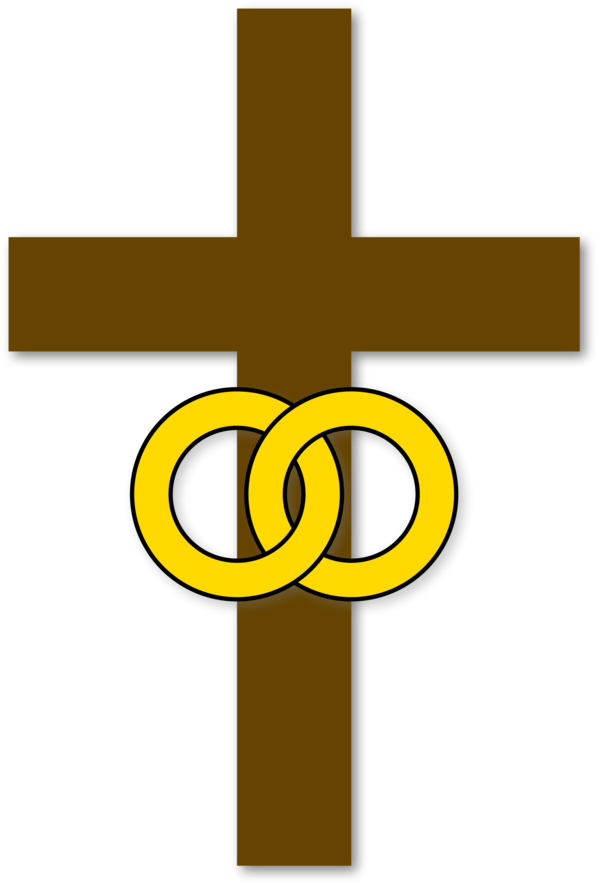 Clipart Wedding Catholic - Christianity Marriage Symbols - Png Download (634x920), Png Download