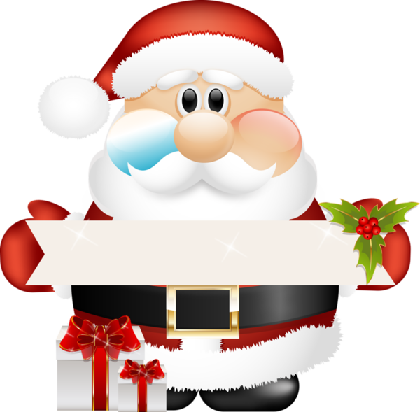 Transparent Background Santa Christmas Clip Art - Png Download (600x589), Png Download