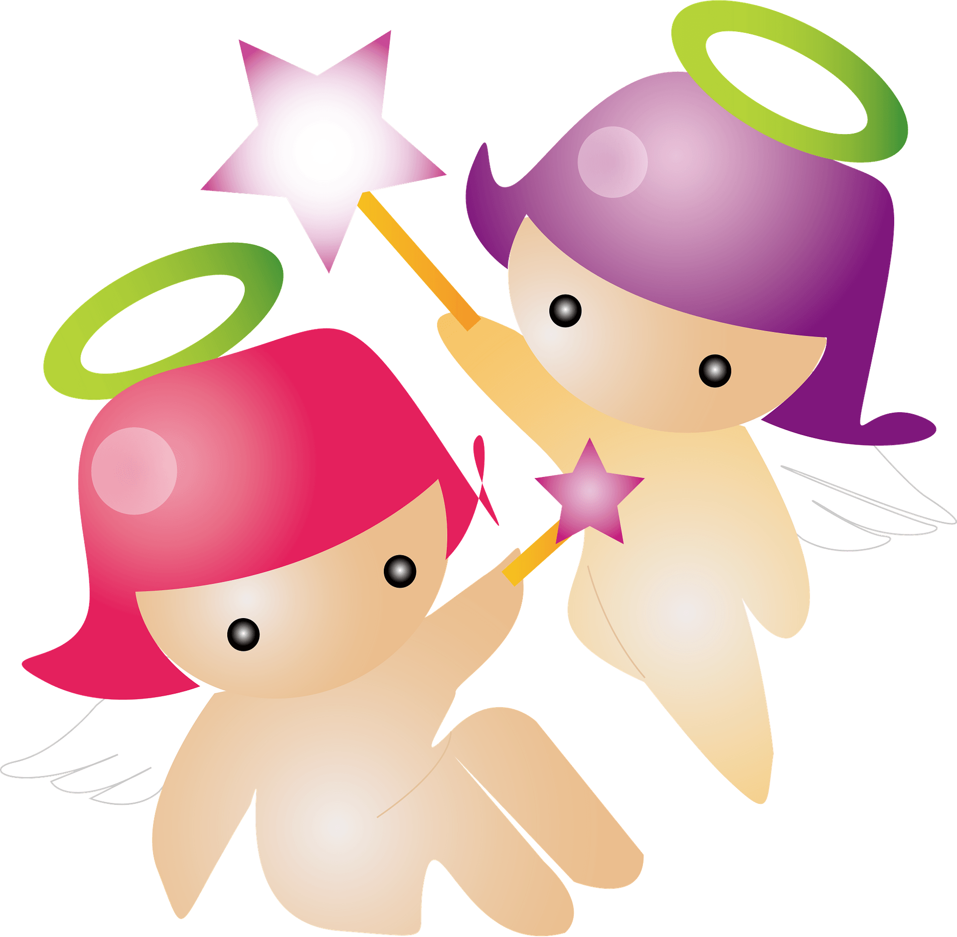 Cute Angels Icon Clipart (583x571), Png Download