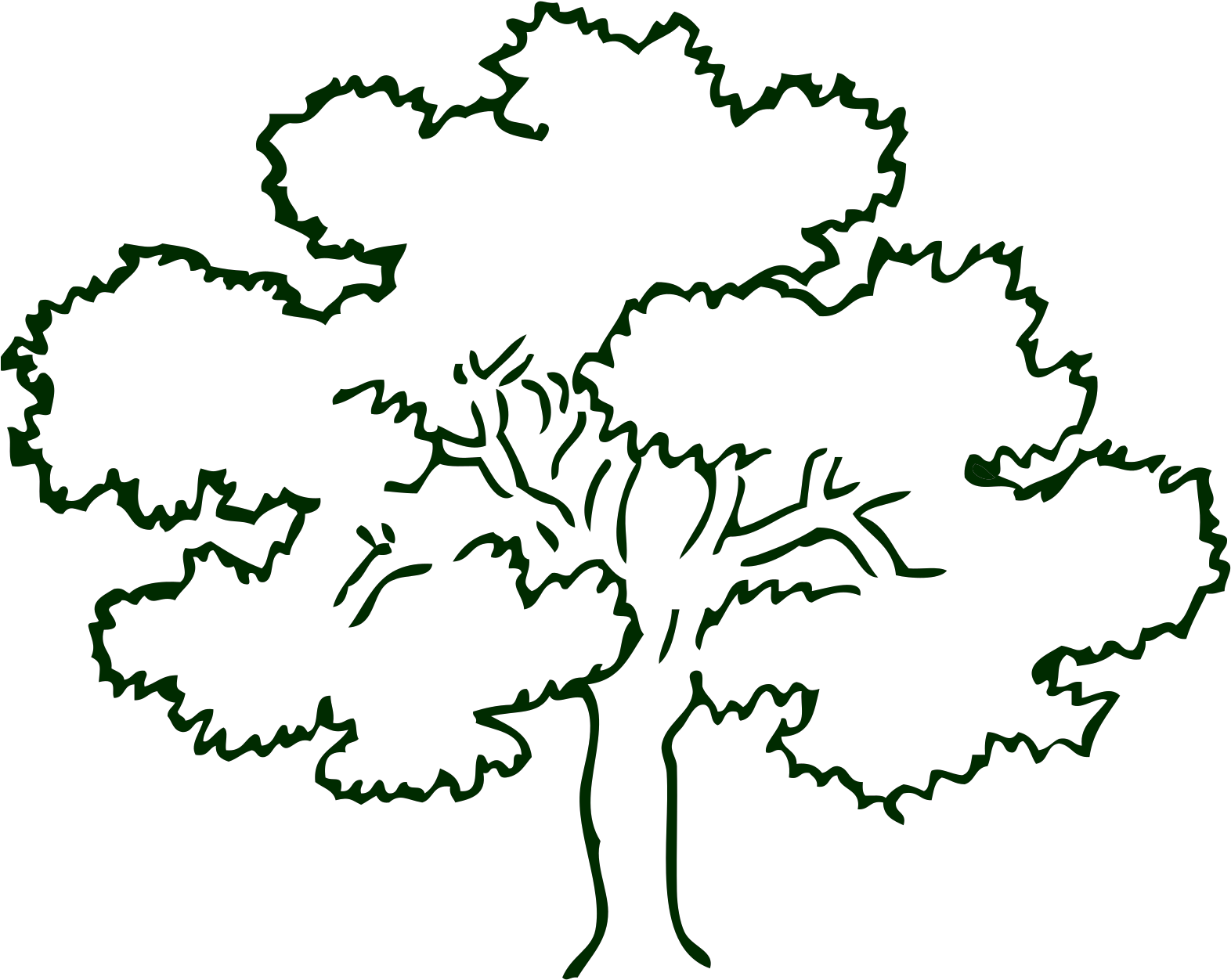 Transparent Tree Clipart Black And White Png (1600x1600), Png Download
