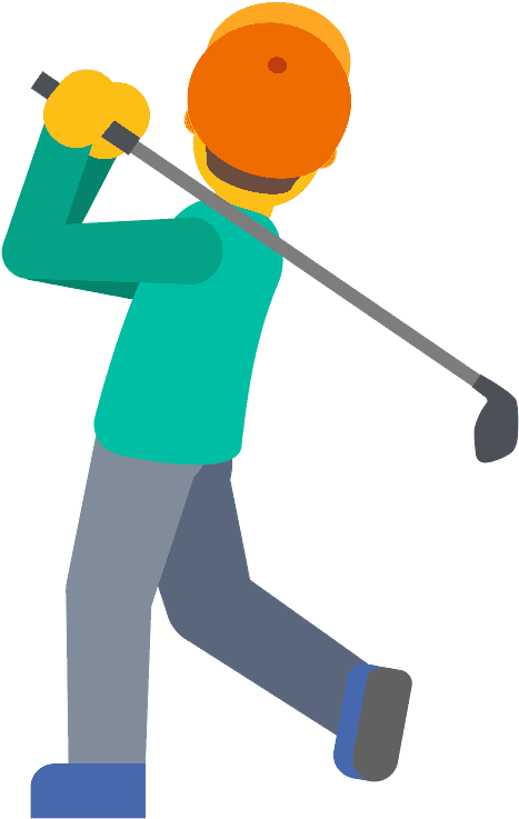 Man Golfing Emoji Clipart - Emoji Golf - Png Download (800x800), Png Download