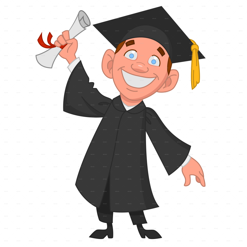 College Graduation Clipart - Graduate Student Clipart - Png Download (800x800), Png Download