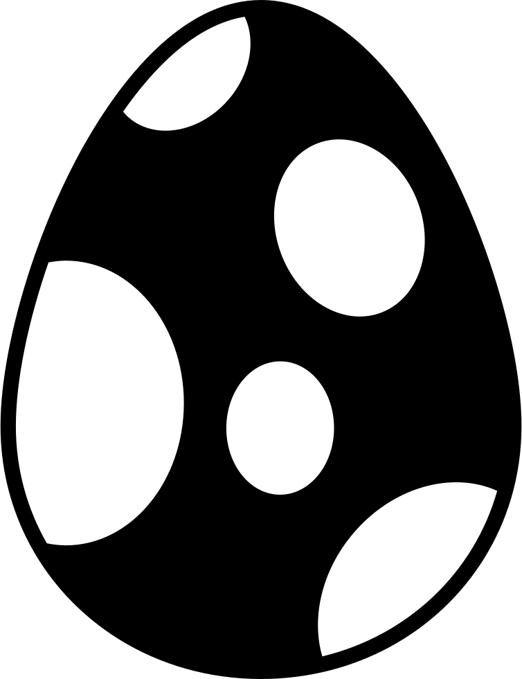 Easter Egg With Big Dots Design - Vector Easter Egg Svg Clipart (754x980), Png Download