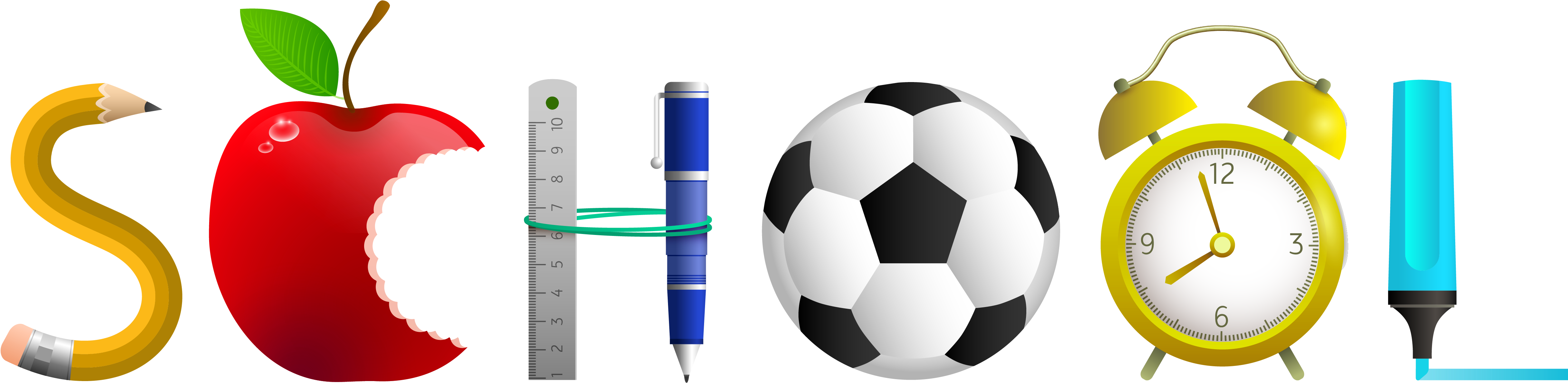 Clipart School Transparent Background, Clipart School - Png Images Of School (5065x1532), Png Download