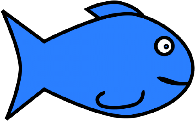 Blue Fish Cliparts - Simple Fish Clipart - Png Download (640x480), Png Download
