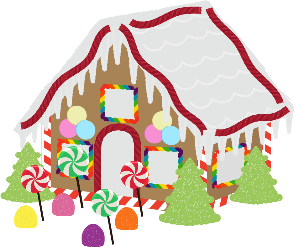 Gingerbread House Clipart (1000x853), Png Download
