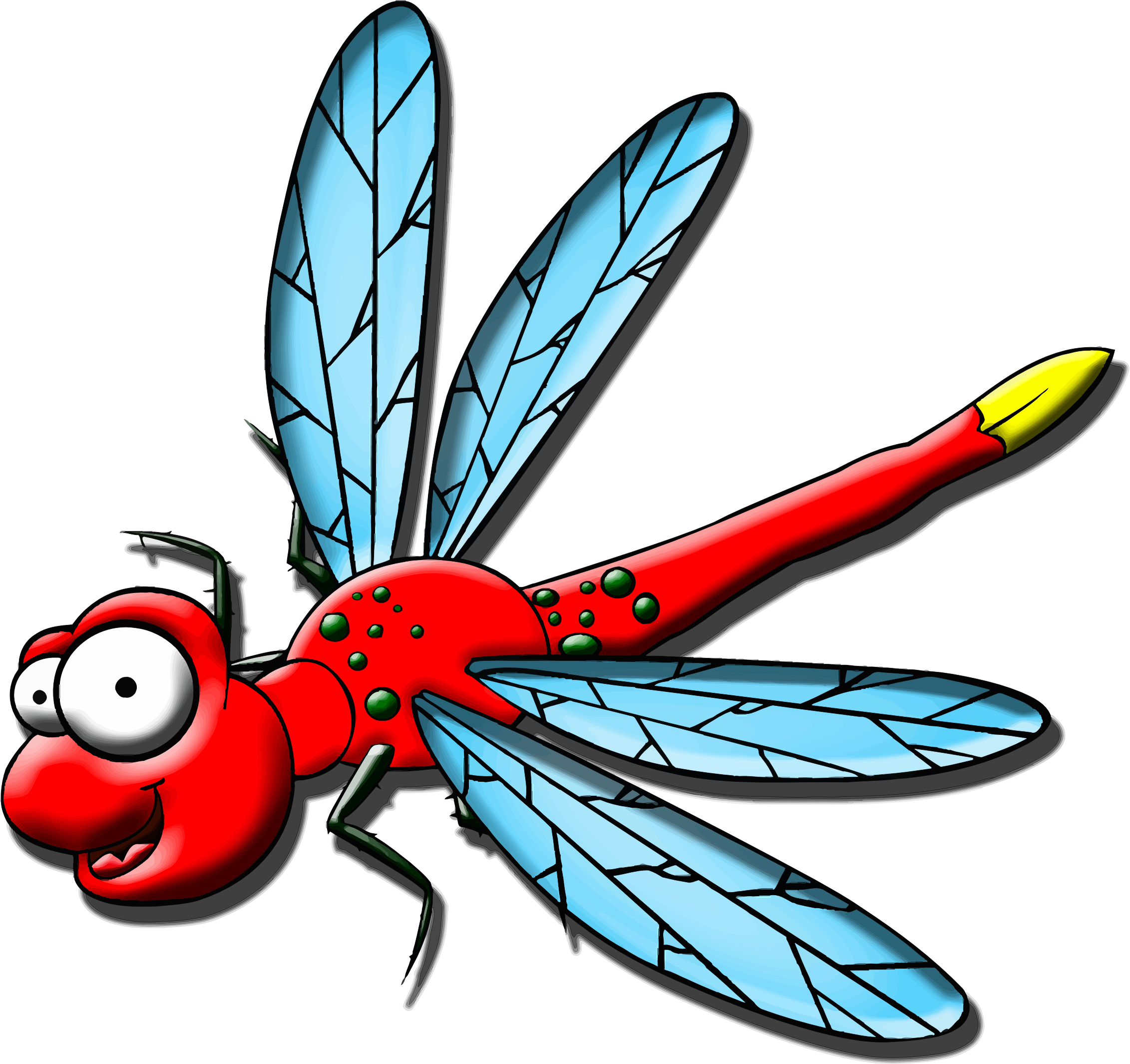 Png Cartoon Dragonfly Clipart (2263x2130), Png Download