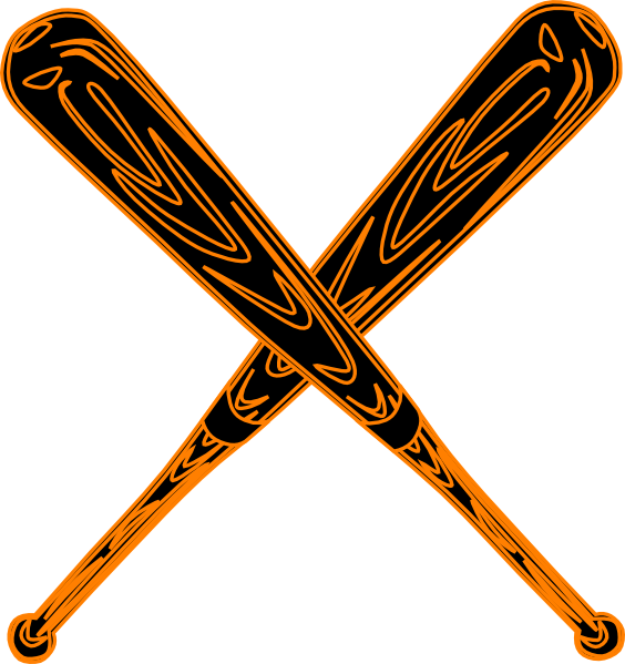 Baseball Vector Clipart Png Banner Library Stock Baseball - Baseball Bats Crossed Png Transparent Png (564x599), Png Download