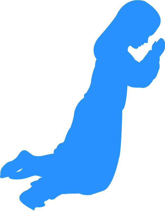 Boneca Silhueta Orando Png Clipart (628x800), Png Download