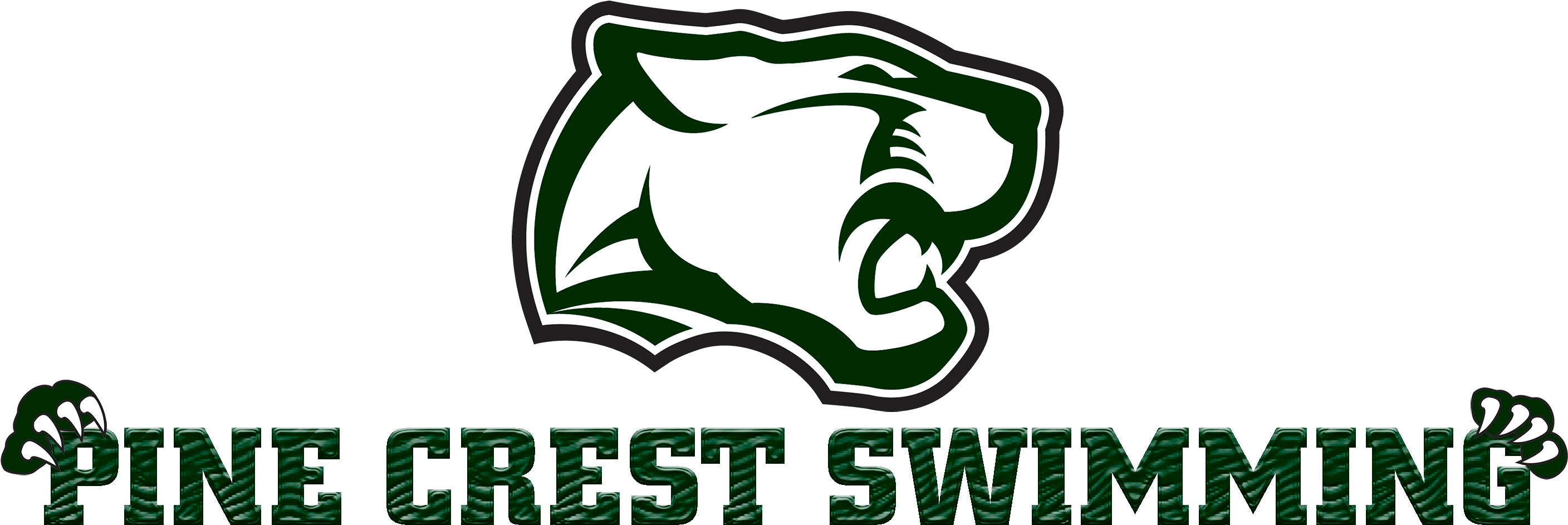 Pine Crest Swim Team - Pine Crest School Clipart (3000x994), Png Download