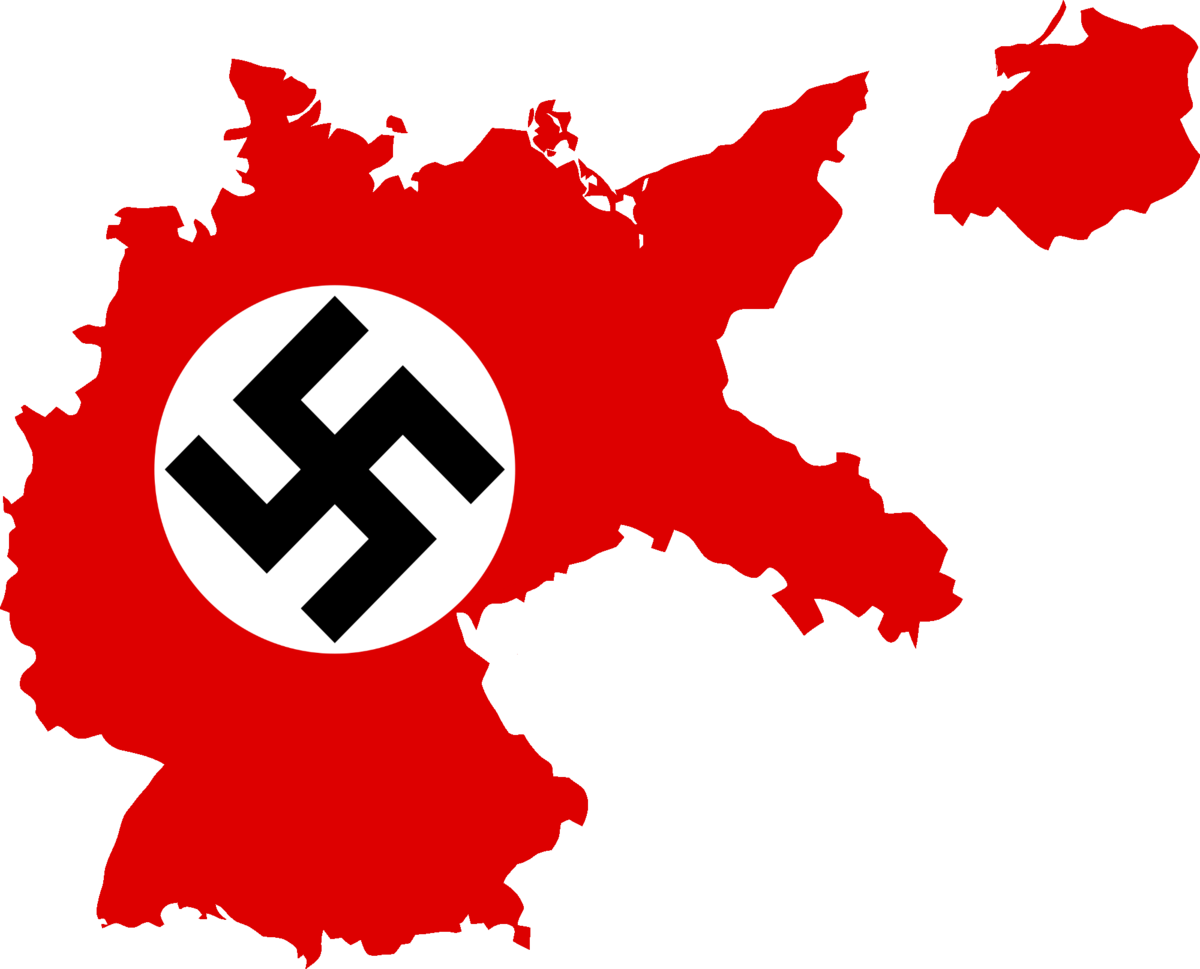 Nazi Germany Flag Map Clipart (1200x969), Png Download