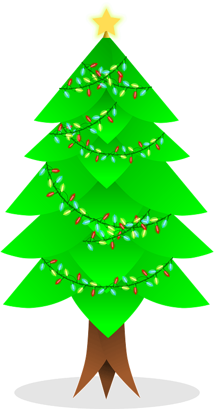 Chirshmast Tree Vector Clipart - Christmas Tree - Png Download (420x800), Png Download