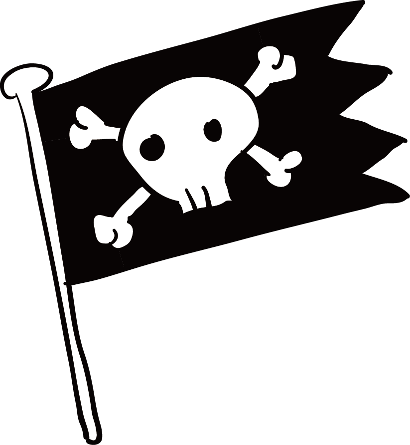 Piracy Flag Jolly Roger - Pirate Flag Png Clipart (823x892), Png Download